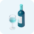Бутылка и бокал